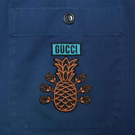 gucci pineapple shorts|gucci denim shorts.